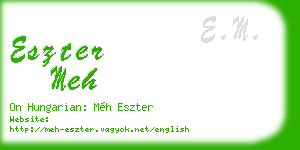 eszter meh business card